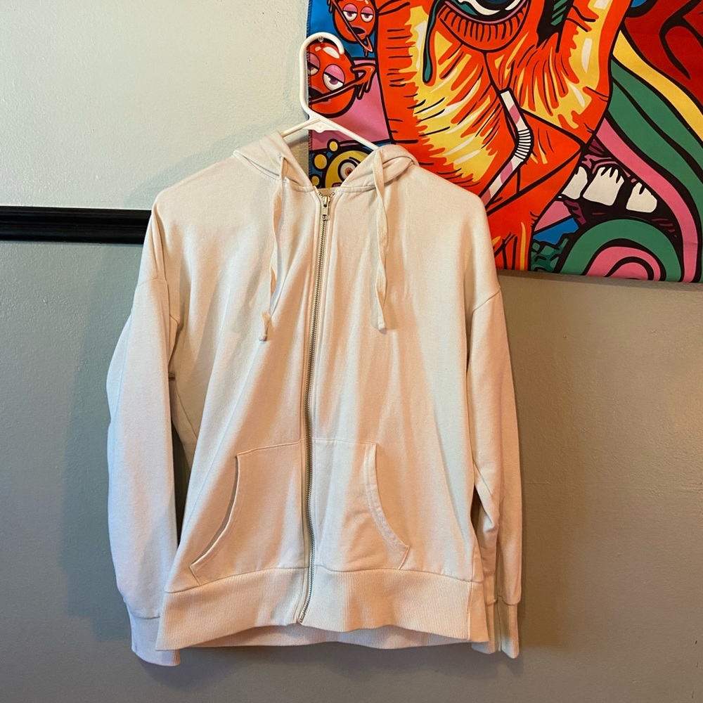 Creme Zip Up Jacket